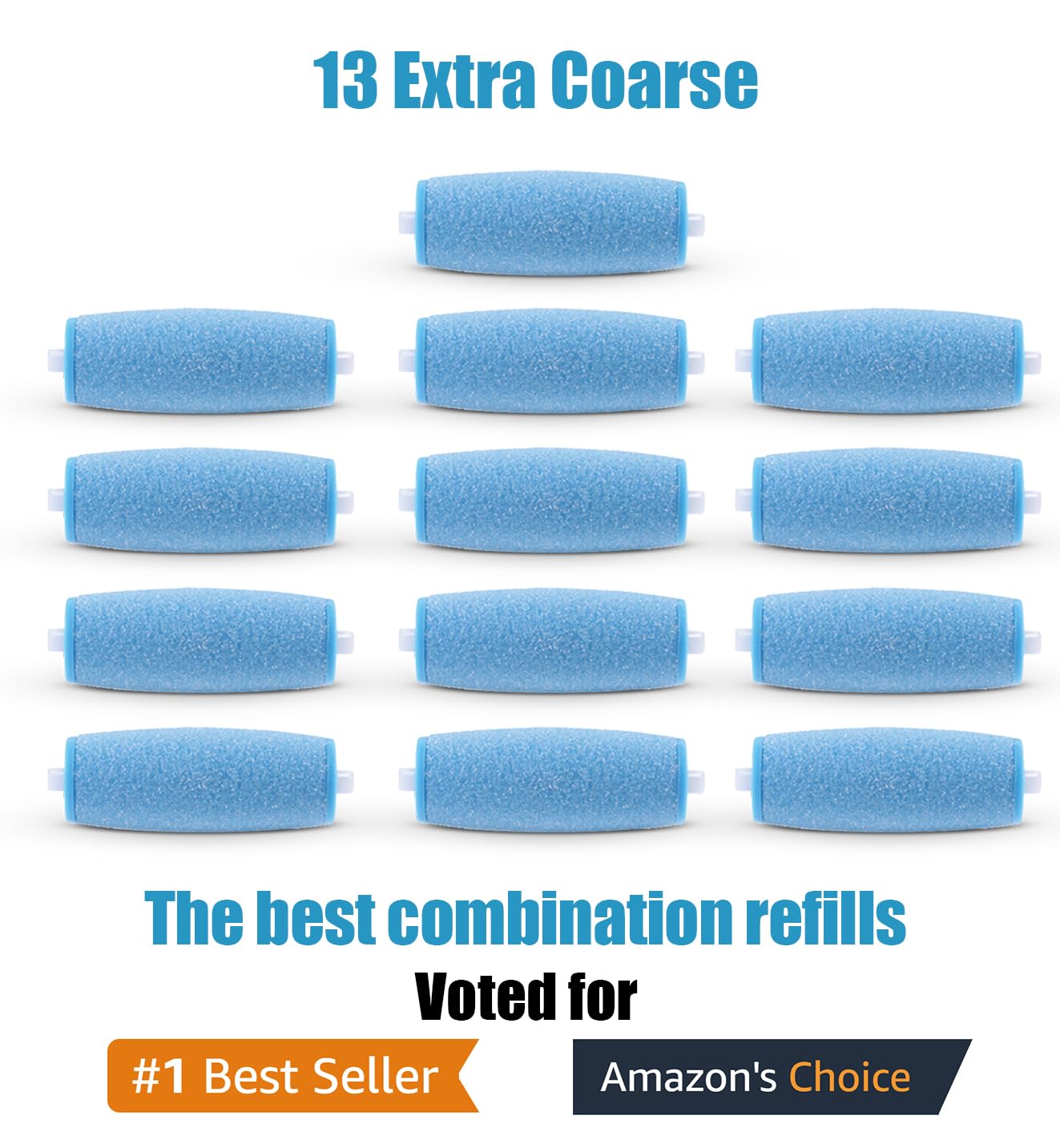 5 Extra Coarse for WET AND DRY : 5 Extra Coarse Replacement Roller Refill Heads Compatible with Amope Wet & Dry Electronic Foot File (5 Extra Coarse for Wet & Dry)